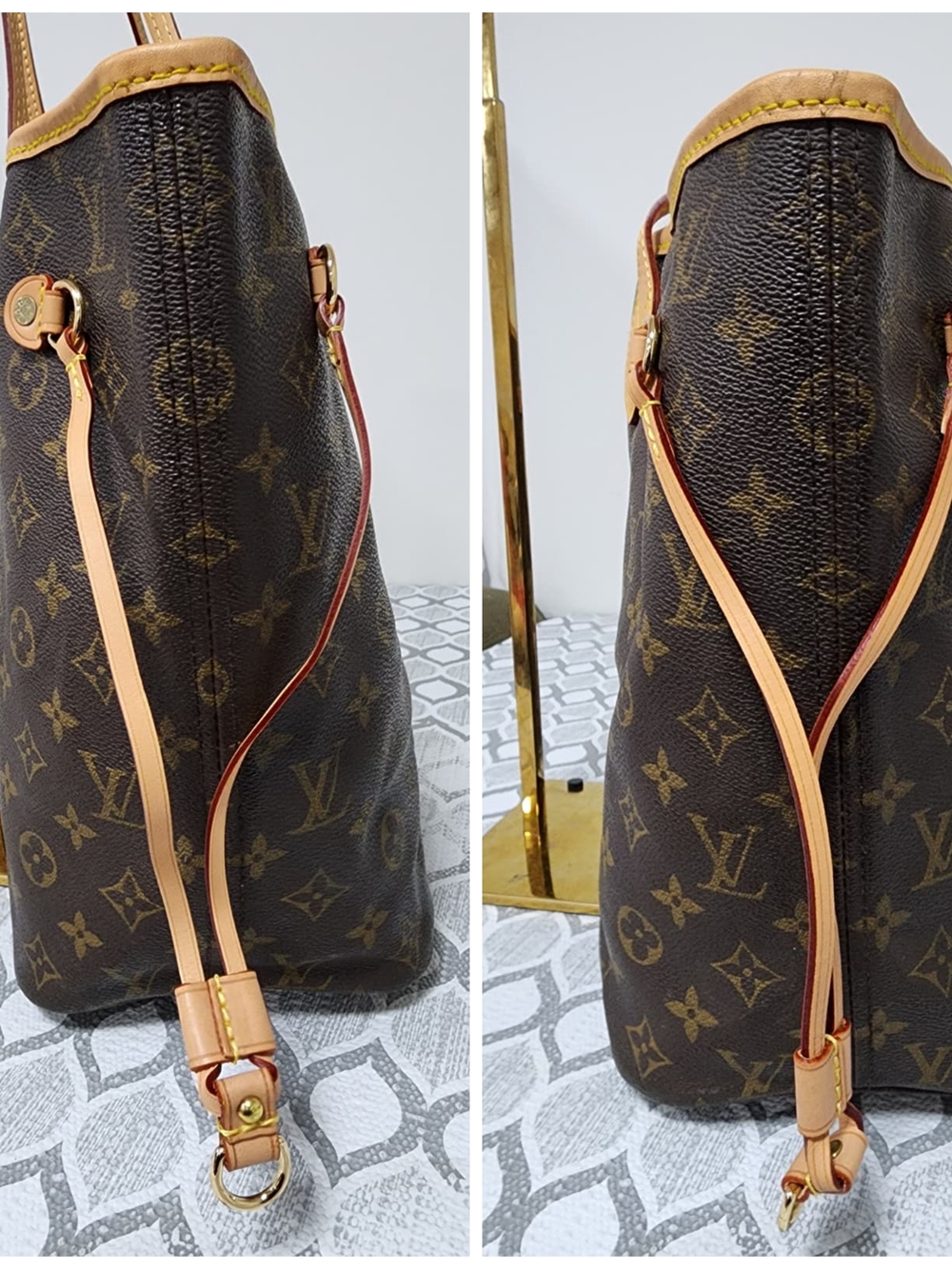 Louis Vuitton Monogram Canvas Tote with Natural Trim - Picture 6 of 15